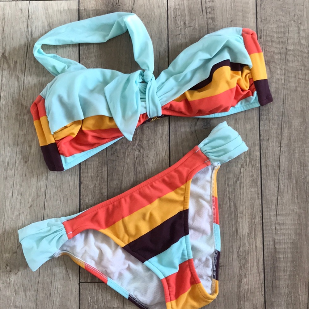 Salinas two piece striped bathing suit